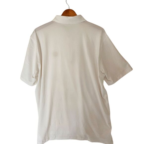 Peter Millar Mens Solid White Summer Comfort Polo Shirt 3 Button Size XL NWT - Picture 10 of 10